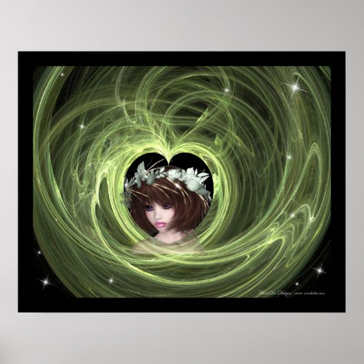 Ist sie ein Traum? - Fantasy Art Print Poster (Vorne)