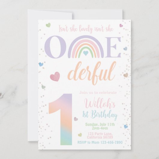 Ist sie lieblich nicht eine einladende 1. Einladun Einladung (Vorderseite)