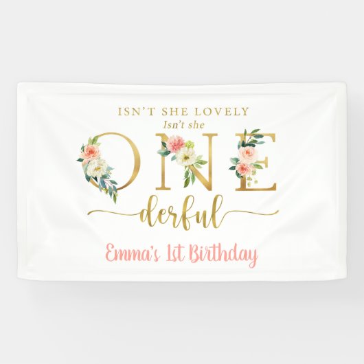 Ist sie nicht ein einfühlsames Mädchen 1. Geburtst Banner (Horizontal)