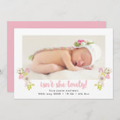 Ist sie nicht lieblich Blumengeburt? Ankündigung (Vorne/Hinten)