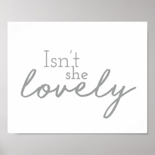 Ist sie nicht lieblich Gezeichnet Schriftart Kinde Poster