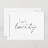 Ist sie nicht lieblich Gezeichnet Schriftart Kinde Postkarte (Vorne/Hinten)