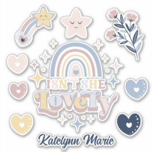 Ist sie nicht lieblich Retro-Typografie mit den Mä Aufkleber