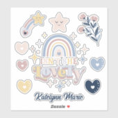 Ist sie nicht lieblich Retro-Typografie mit den Mä Aufkleber (Blatt)