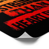 Ist stärker als die Herzerkrankung Roter Ribbon Su Poster (Ecke)