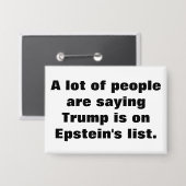 Ist Trump auf Epsteins Liste? Button (Vorderseite/Rückseite)