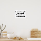 Ist Trump auf Epsteins Liste? Poster (Küche)
