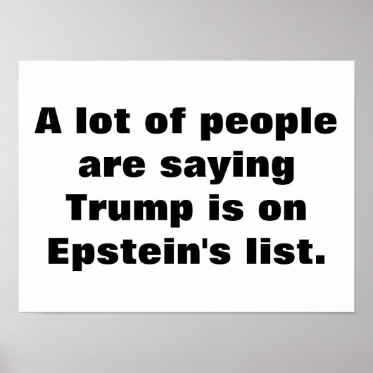 Ist Trump auf Epsteins Liste? Poster (Vorne)