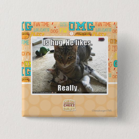 Ist Umarmung. Er mag Button (Vorderseite)