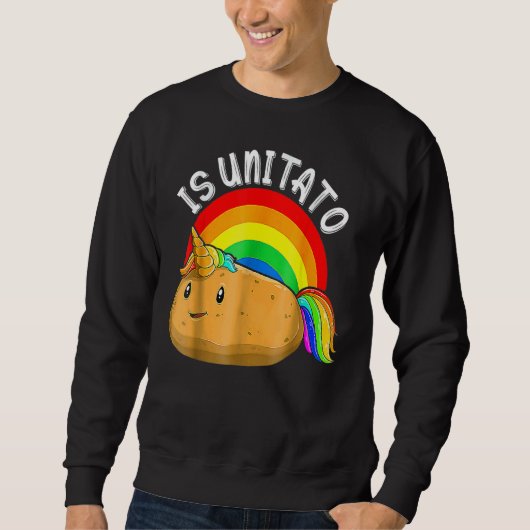 Ist Unitato-is Potato wie auf spät nachts Televis Sweatshirt (Vorderseite)