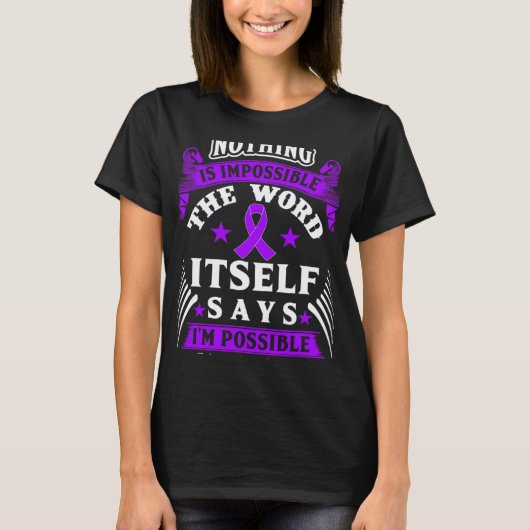 Ist unmöglich! Fibromyalgie Bewusstsein T-Shirt (Vorderseite)