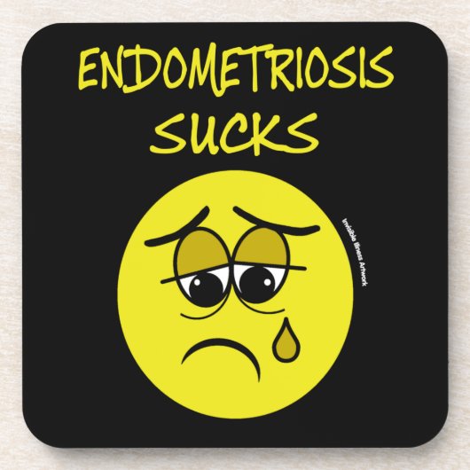 IST ZUM KOTZEN... Endometriose Getränkeuntersetzer (Vorderseite)