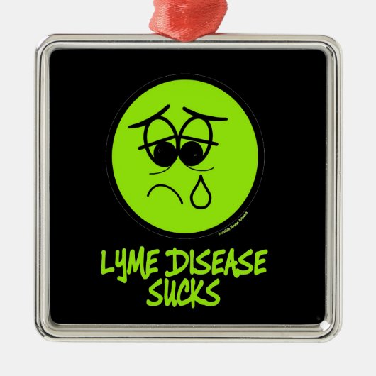 IST ZUM KOTZEN... Lyme Silbernes Ornament (Vorne)