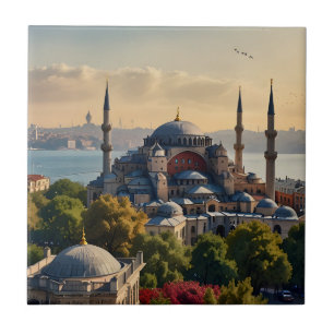 Istanbul Aquarellkunst Fliese