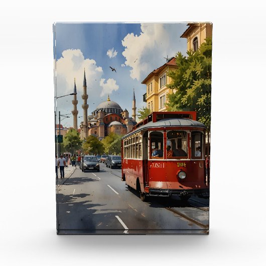 Istanbul Aquarellkunst Fotoblock (Vorderseite)