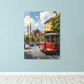 Istanbul Aquarellkunst Leinwanddruck (Insitu (Holzboden))