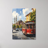 Istanbul Aquarellkunst Leinwanddruck (Vorderseite)