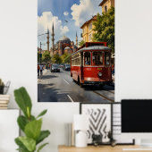 Istanbul Aquarellkunst Poster (Heimbüro)