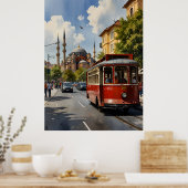 Istanbul Aquarellkunst Poster (Küche)