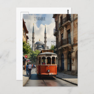 Istanbul Aquarellkunst Postkarte