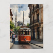 Istanbul Aquarellkunst Postkarte (Vorderseite)