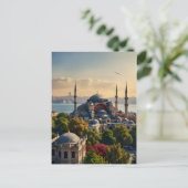 Istanbul Aquarellkunst Postkarte (Stehend Vorderseite)