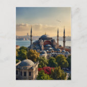 Istanbul Aquarellkunst Postkarte (Vorderseite)