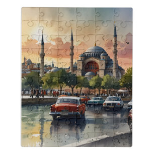 Istanbul Aquarellkunst Puzzle