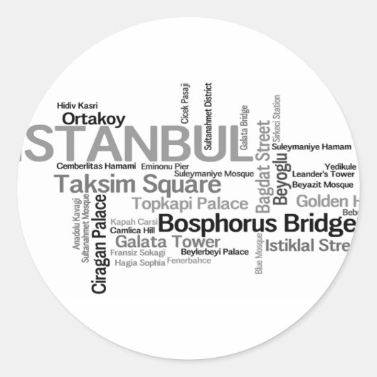 ISTANBUL-Aufkleber Runder Aufkleber (Vorderseite)