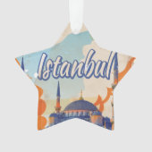 Istanbul Aya Sophia Moschee Vintage Reiseplakat Ornament (Vorderseite)