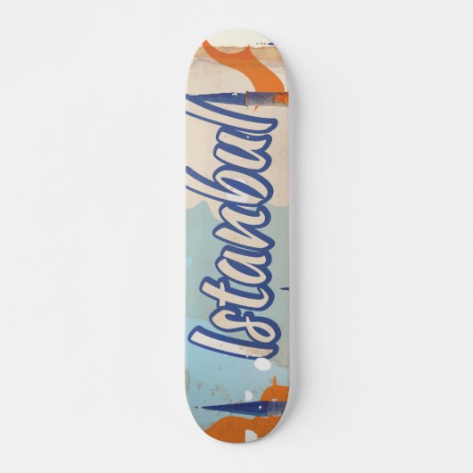 Istanbul Aya Sophia Moschee Vintage Reiseplakat Skateboard (Vorne)