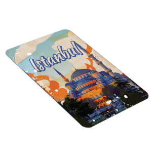 Istanbul Aya Sophia Moschee Vintage-Reiseposter Magnet