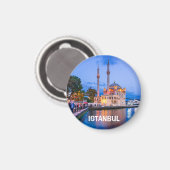 Istanbul, Barockmoschee von Ortakoy, Türkei Magnet (Vorderseite/Rückseite)