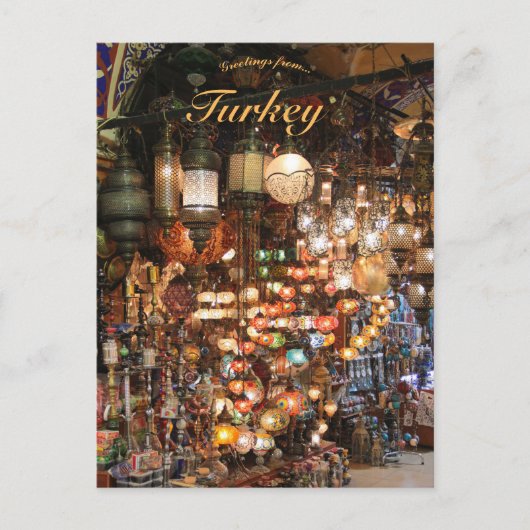Istanbul Bazaar in der Türkei Postkarte (Vorderseite)
