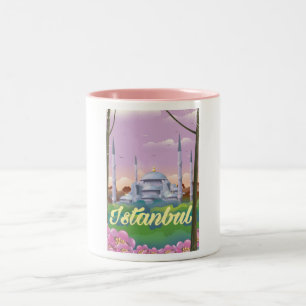 Istanbul Blaue Moschee Reiseplakat Zweifarbige Tasse