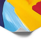 Istanbul Blue Moschee im Abstrakten favistischen S Poster (Ecke)