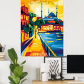 Istanbul Blue Moschee im Abstrakten favistischen S Poster (Heimbüro)