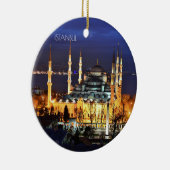 Istanbul Blue Mosque Night Scenery Premium Travel Keramik Ornament (Rechts)
