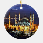 Istanbul Blue Mosque Night Scenery Premium Travel Keramik Ornament (Hinten)
