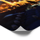 Istanbul Blue Mosque Night Scenery Premium Travel Poster (Ecke)