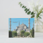 Istanbul Blue Mosque Night Scenery Premium Travel Postkarte (Stehend Vorderseite)