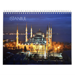 Istanbul Blue Mosque Night Scenery Reisen Türkei Kalender