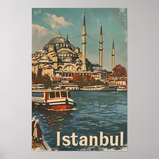 Istanbul Blue Mosque Vintag Poster (Vorne)