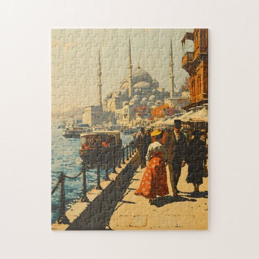 Istanbul Blue Mosque Vintag Puzzle (Vertikal)