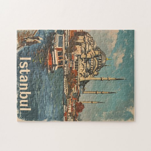 Istanbul Blue Mosque Vintag Puzzle (Horizontal)