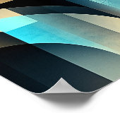 Istanbul Cubist Harmony - Geometrische Stadtbilder Poster (Ecke)