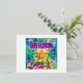 Istanbul Epoch Hour Postcard Folien Feiertagspostkarte (Stehend vorne)