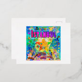 Istanbul Epoch Hour Postcard Folien Feiertagspostkarte (Vorderseite/Rückseite)