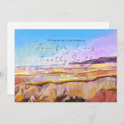 Istanbul farbenfrohe Landschaft Einladung (Vorne/Hinten)