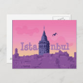 Istanbul farbenfrohe Postkarte (Vorne/Hinten)